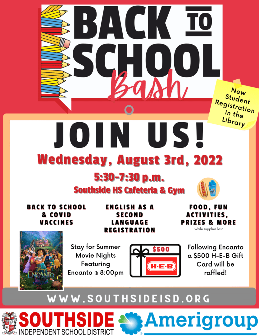 Back-to-School Jitters Party at South Side!