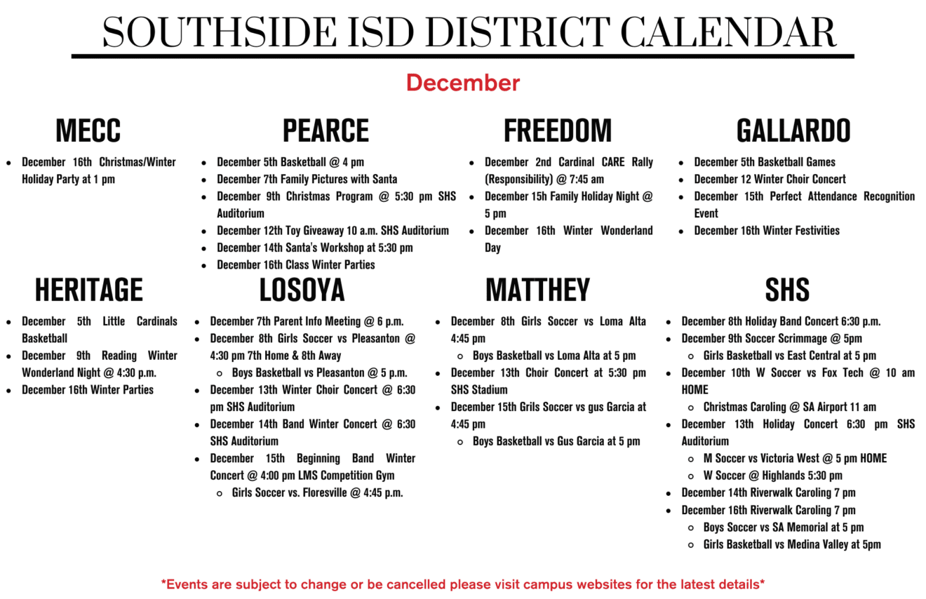 Southside isd district calendar (2)