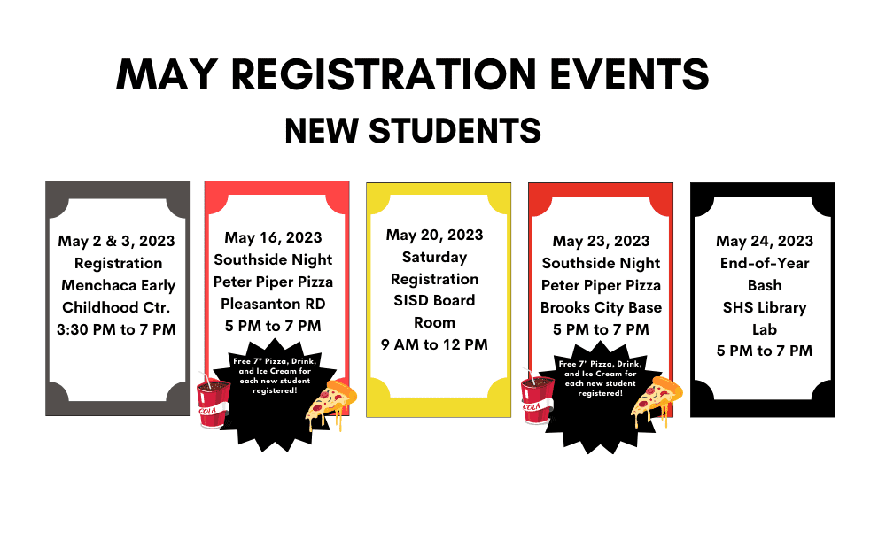 May New Student Registration Events