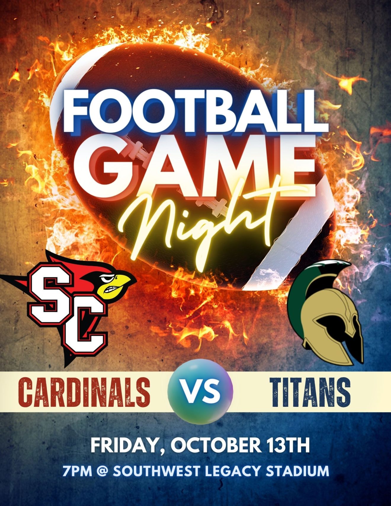 Southside Cardinals Take on Southwest Legacy Titans Friday, October 13th