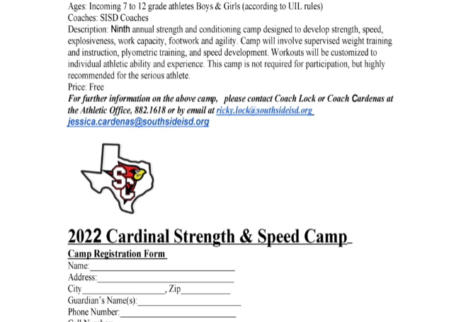 2022 Strength and Speed Camp