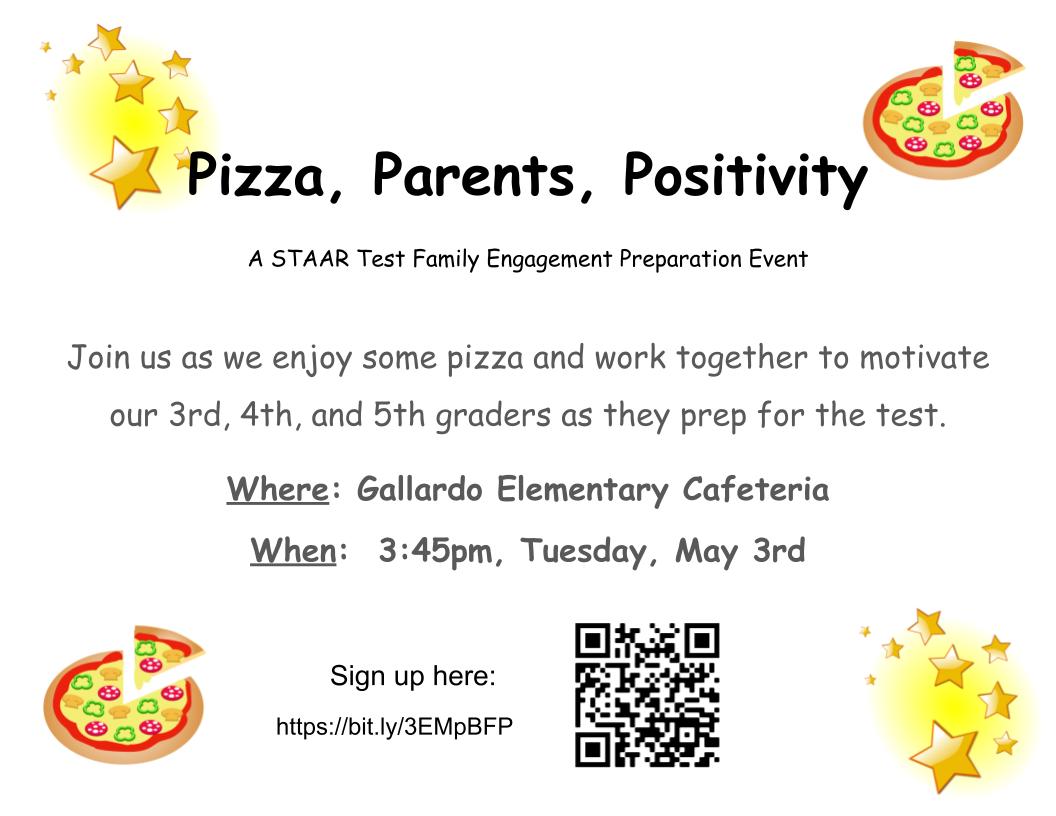 Pizza, Parents and Positivity. STAAR Q&A