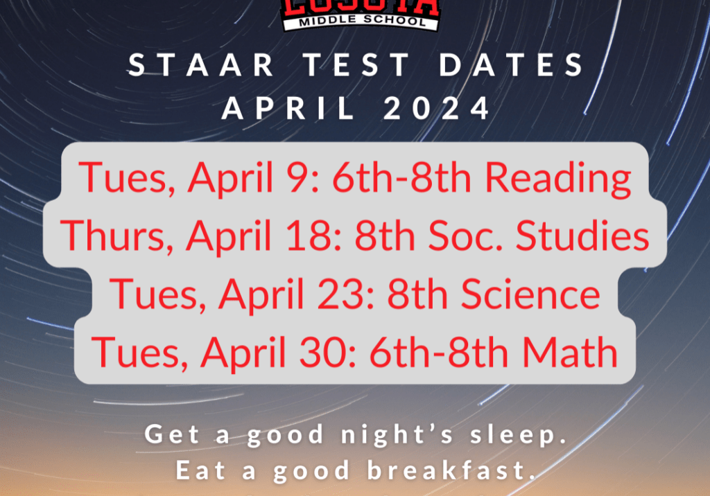 STAAR Test Dates 2024 Losoya