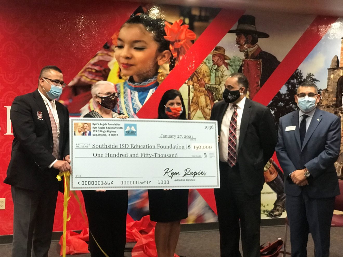 Southside ISD Education Foundation Accepts $150K from Kym's Angels for SISD to tackle Digital Divide